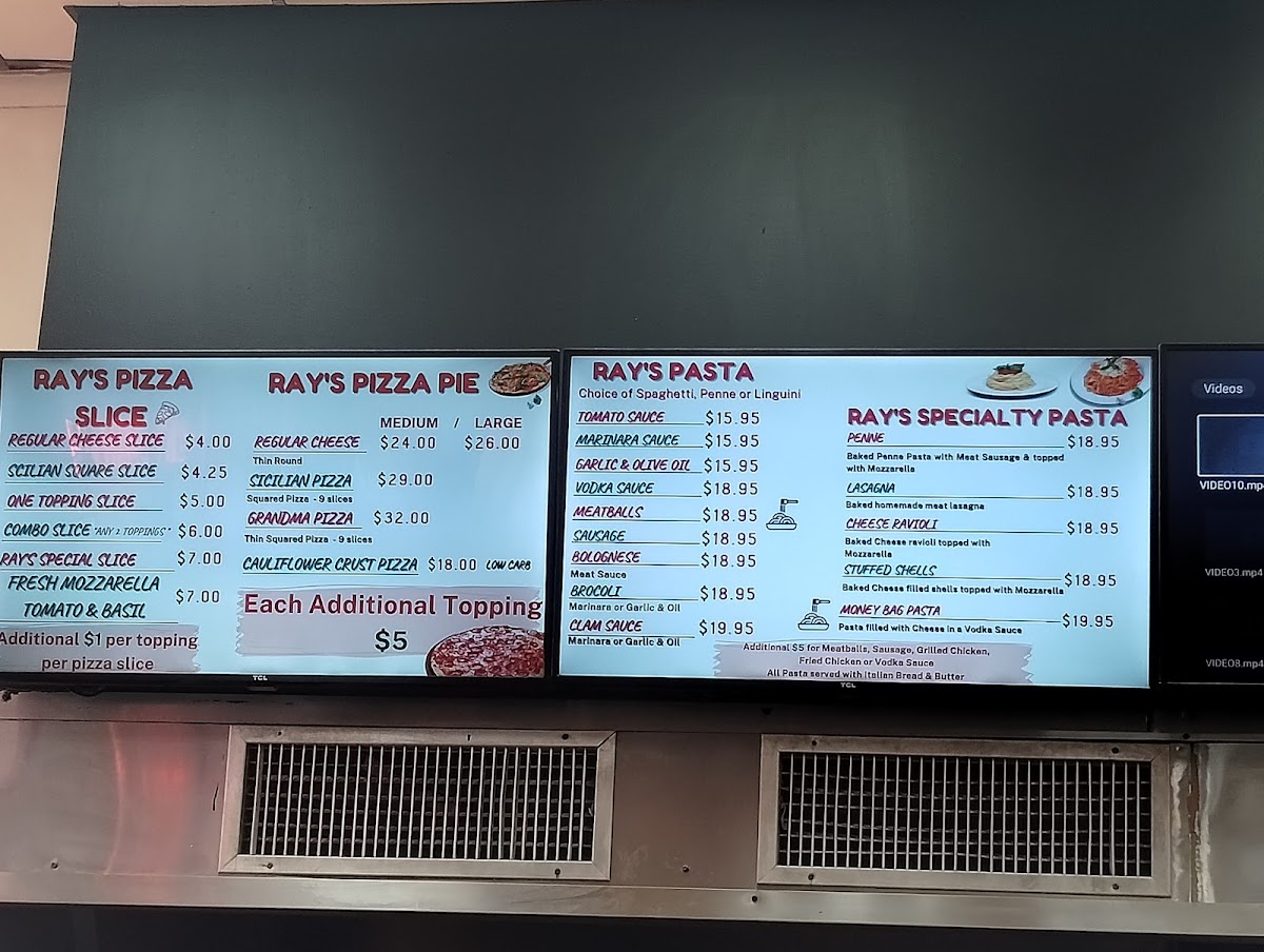 Famous Original Rays Pizza Menu - Image 1