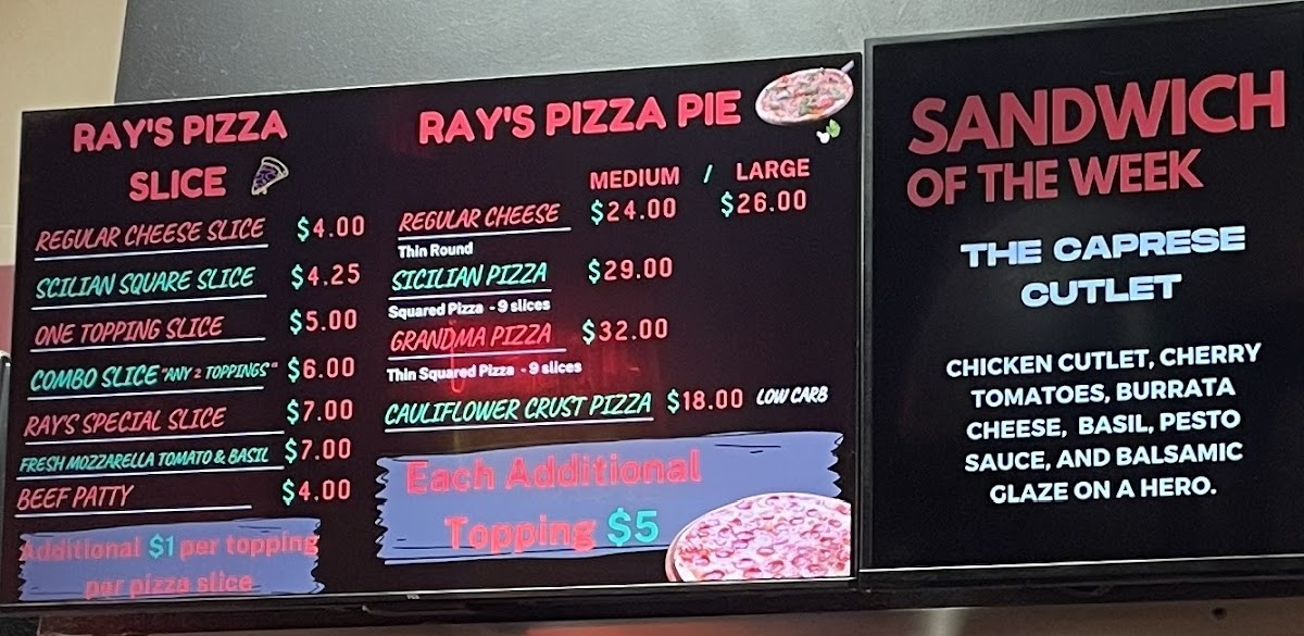 Famous Original Rays Pizza Menu - Image 3